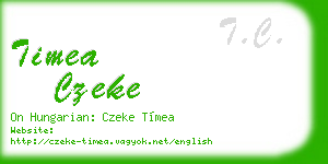 timea czeke business card