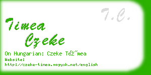 timea czeke business card